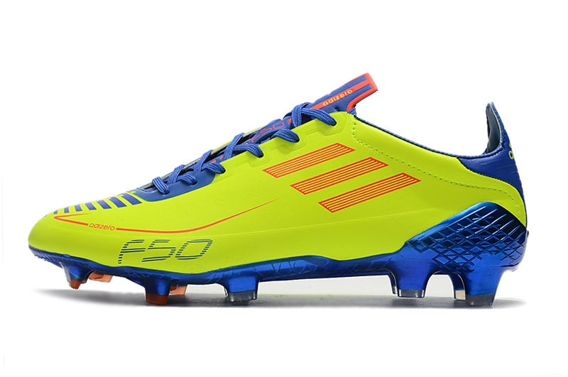 Chuteira Adidas F50 X Ghosted.1 FG Verde Azul Laranja